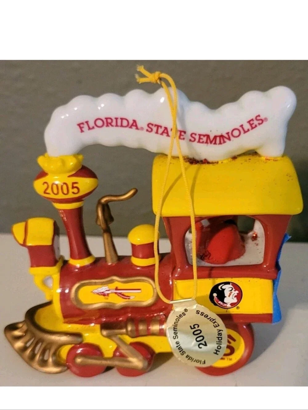 Danbury Mint 2005 Florida State FSU Holiday Express Train Christmas Ornament